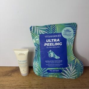 Feet Care Bundle, Aveda Foot Relief Cream and Exfoliating Foot Mask